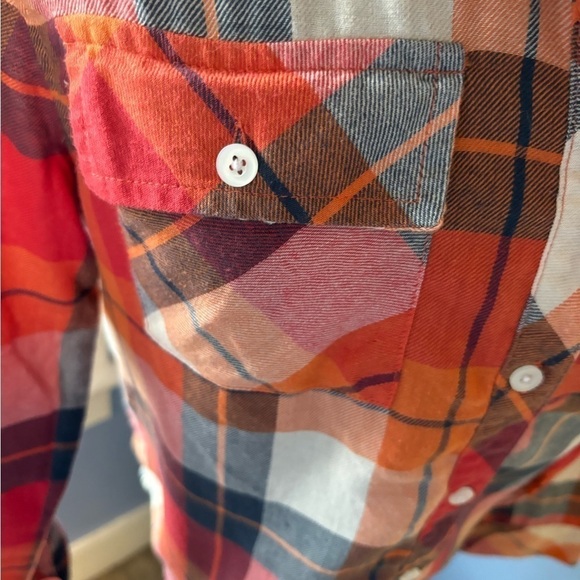 Urban outfitters brand Kirra orange plaid shirt - Picture 3 of 7